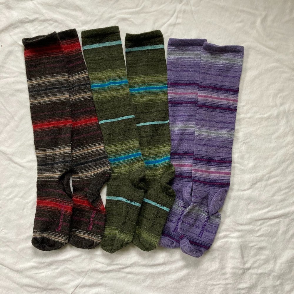 Three pairs of Smartwool knee socks
